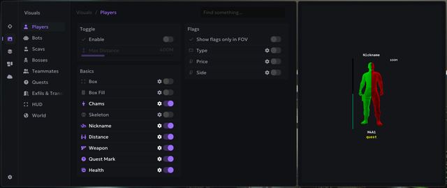 EFT — Visuals players